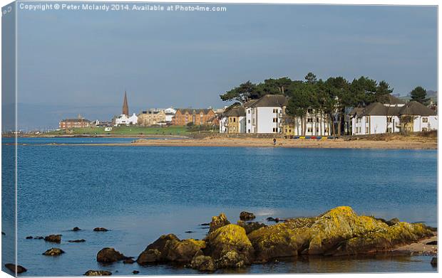 Largs Seafront Canvas Print by Peter Mclardy
