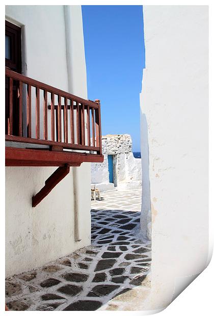 Mykonos Street Print by Carole-Anne Fooks