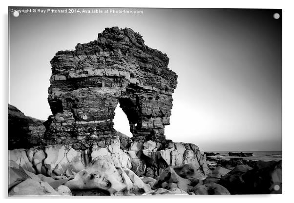 Rock Arch at Whitburn Point Acrylic by Ray Pritchard