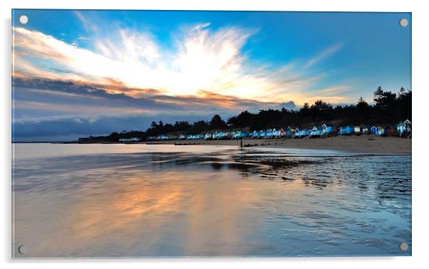 Early morning on Wells beach Acrylic by Gary Pearson