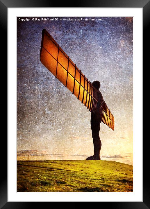 Angel Of The North Framed Mounted Print by Ray Pritchard