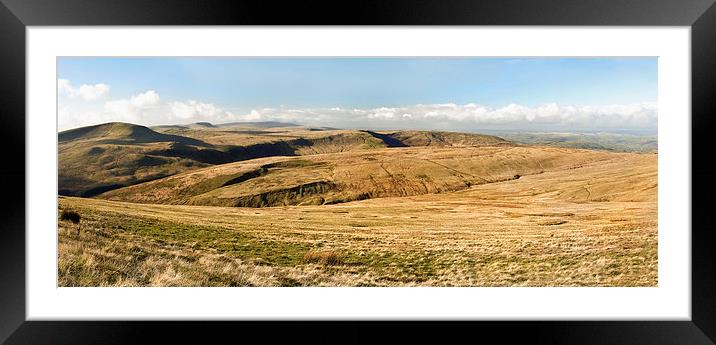 Panoramic of the Brecon Beacons Framed Mounted Print by Mike French