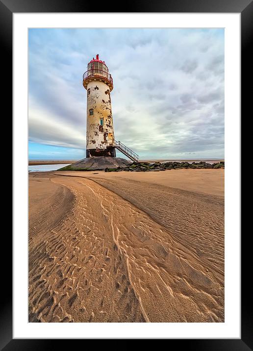 Lighthouse at Point of Ayre Framed Mounted Print by Adrian Evans