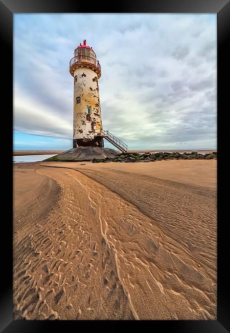 Lighthouse at Point of Ayre Framed Print by Adrian Evans