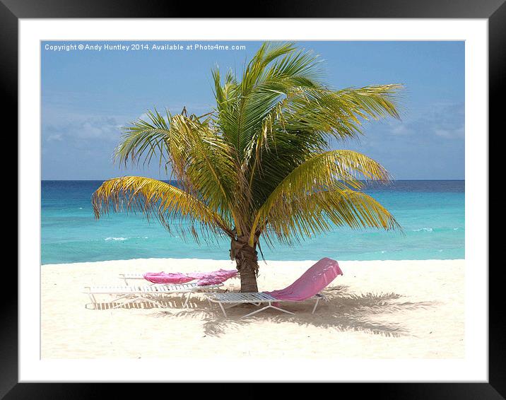Barbados Beach Framed Mounted Print by Andy Huntley