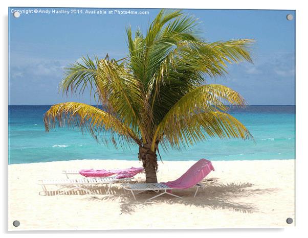 Barbados Beach Acrylic by Andy Huntley