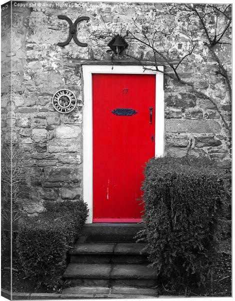 Red Door Canvas Print by Andy Huntley