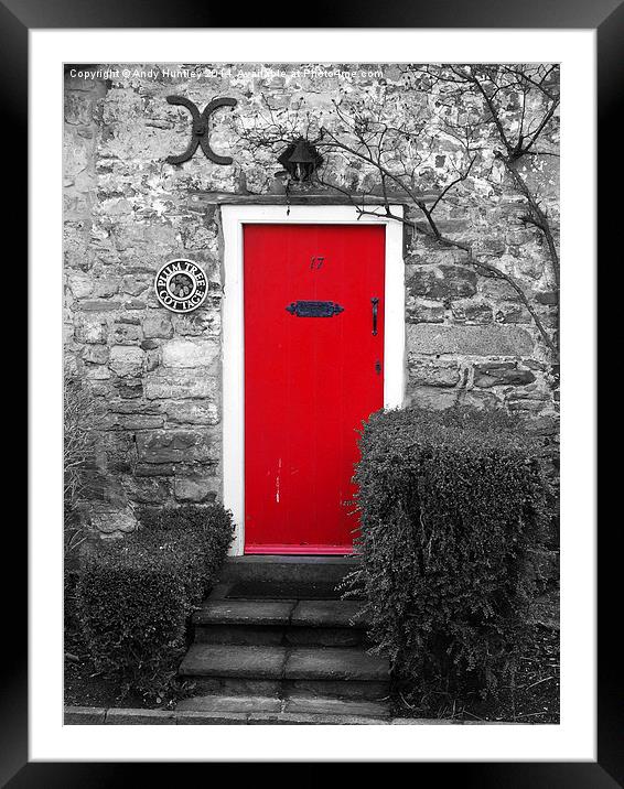 Red Door Framed Mounted Print by Andy Huntley