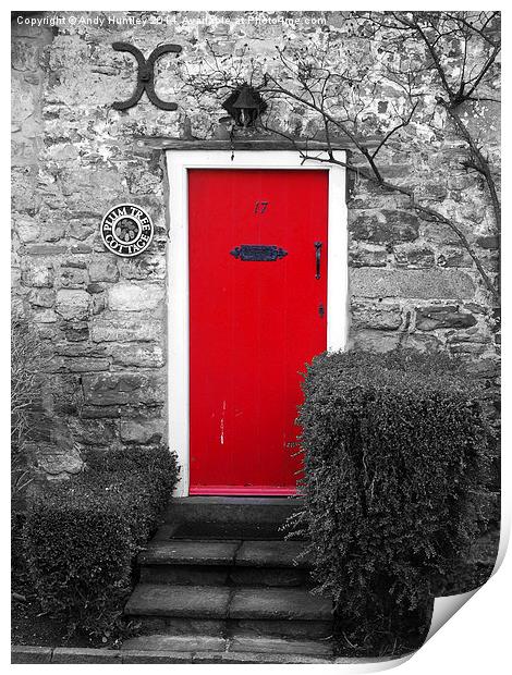 Red Door Print by Andy Huntley