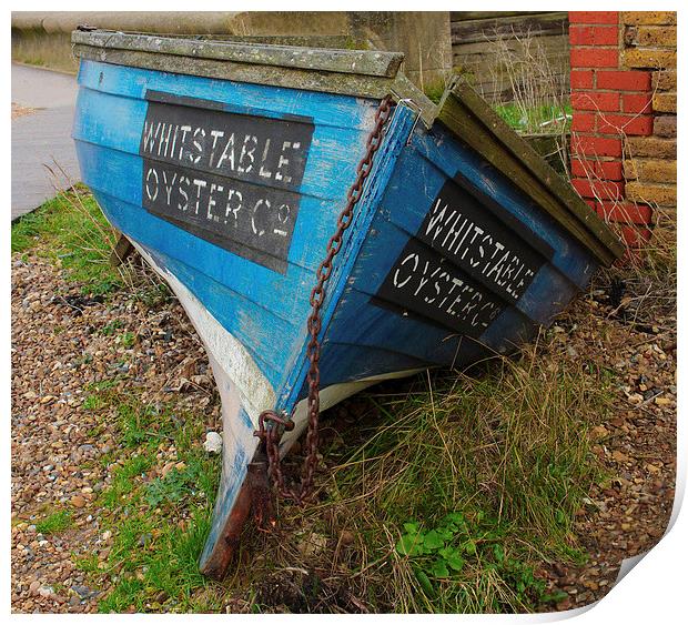 Whitstable Oyster Boat Print by Stewart Nicolaou