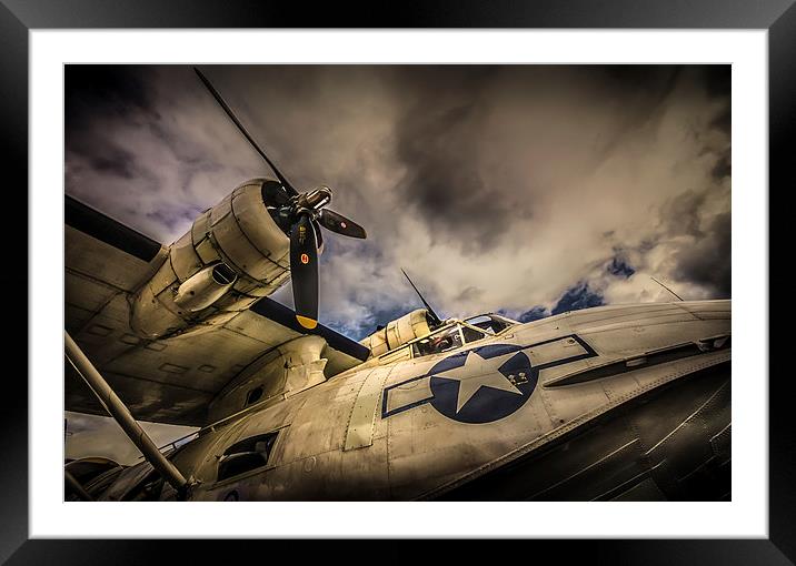 Catalina PBY-5A "Miss Pick Up" Low Angle Framed Mounted Print by Gareth Burge Photography