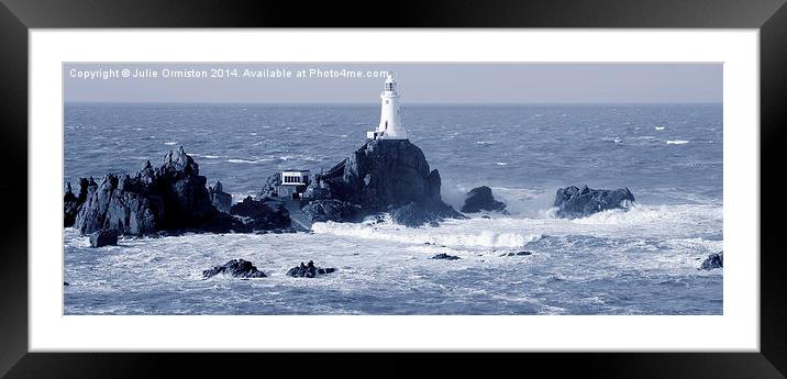 Corbiere Lighthouse Framed Mounted Print by Julie Ormiston