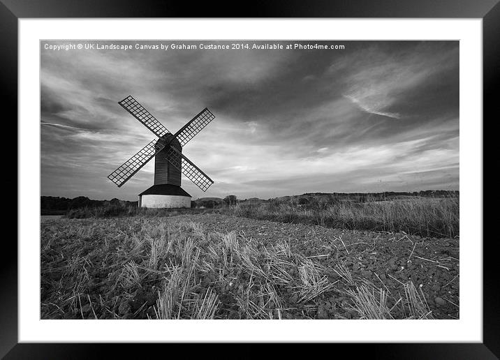 Pitstone Windmill Framed Mounted Print by Graham Custance