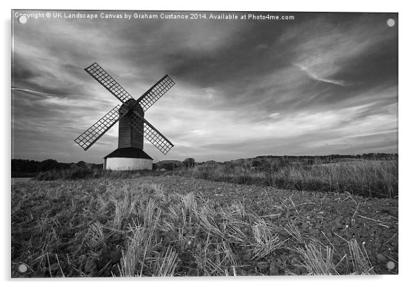 Pitstone Windmill Acrylic by Graham Custance