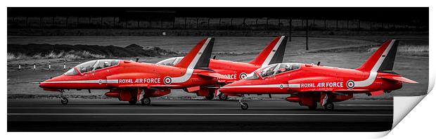 Red Arrows Threesome Take-Off Print by Gareth Burge Photography