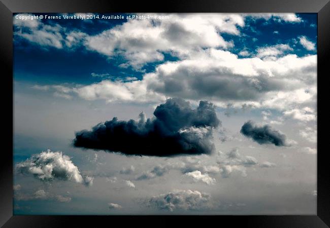 Dog on the sky   Framed Print by Ferenc Verebélyi