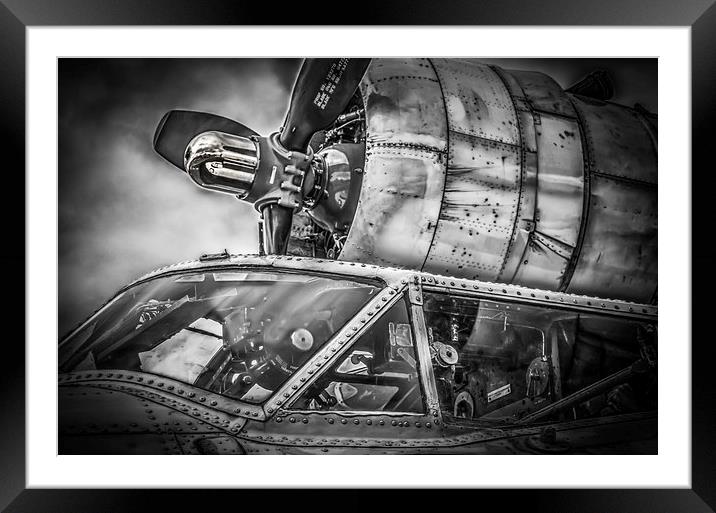 Catalina PBY-5A "Miss Pick Up" Cockpit Framed Mounted Print by Gareth Burge Photography