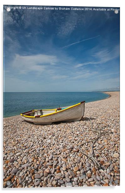 Chesil Beach, Dorset Acrylic by Graham Custance