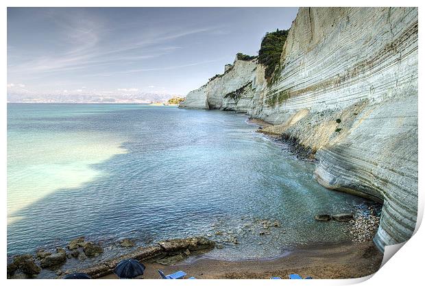 White Cliffs of Corfu Print by Oliver Porter