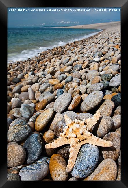 Chesil Beach, Dorset Framed Print by Graham Custance