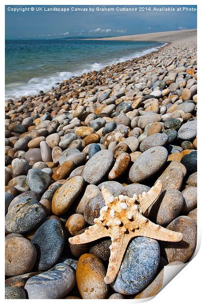 Chesil Beach, Dorset Print by Graham Custance