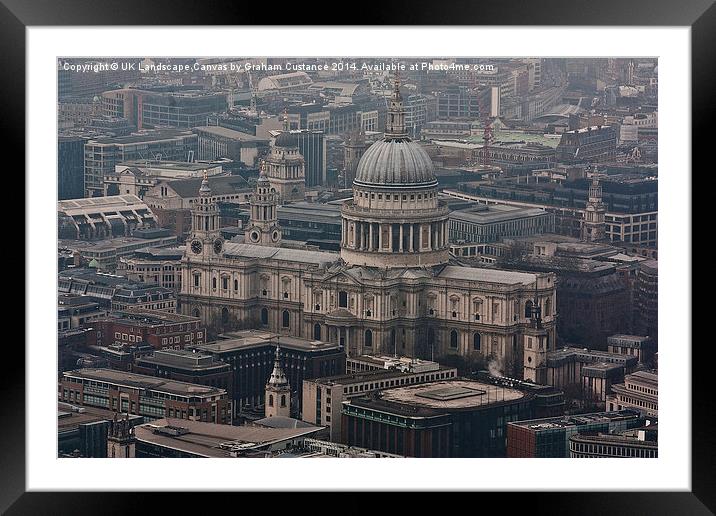 St Pauls Cathedral Framed Mounted Print by Graham Custance