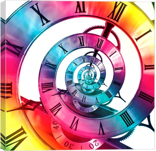 Infinite Time Rainbow 2 Canvas Print by Steve Purnell