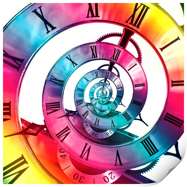 Infinite Time Rainbow 2 Print by Steve Purnell