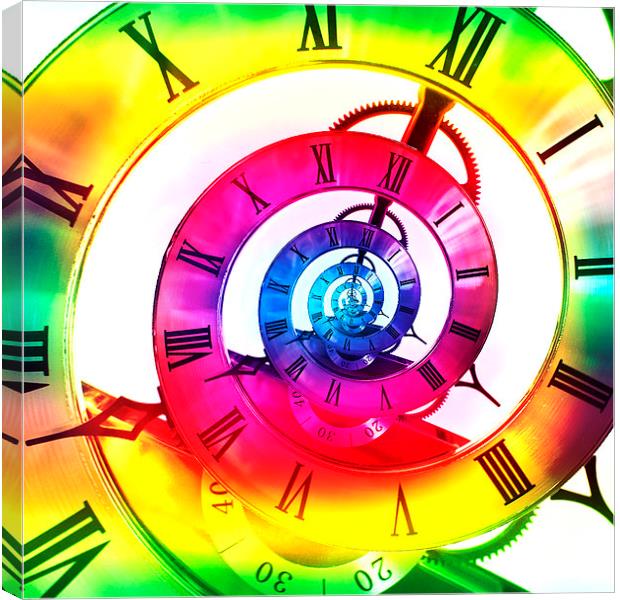 Infinite Time Rainbow 3 Canvas Print by Steve Purnell