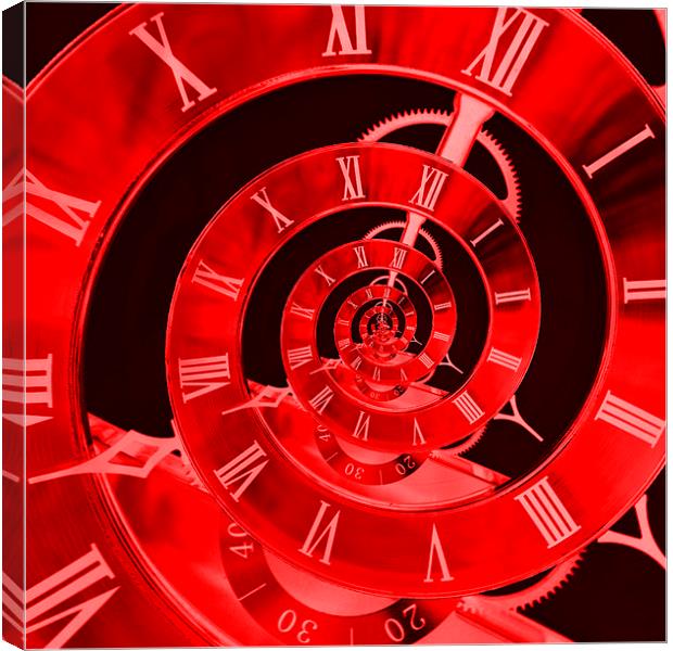 Infinite Time Red 2 Canvas Print by Steve Purnell