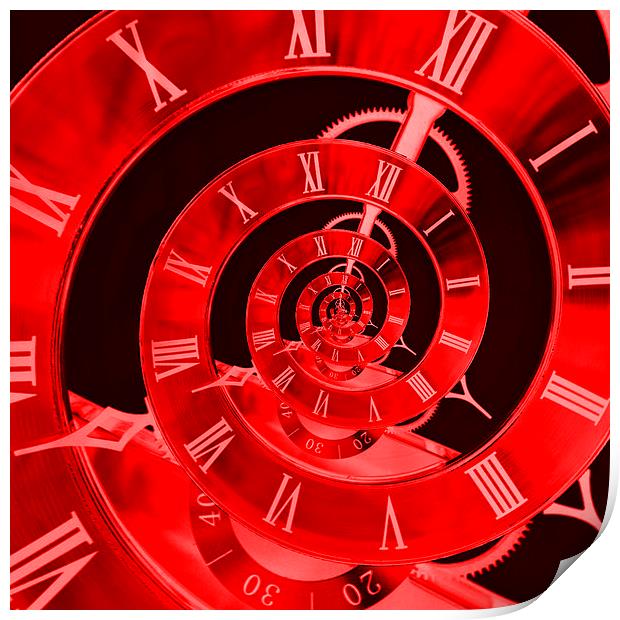 Infinite Time Red 2 Print by Steve Purnell