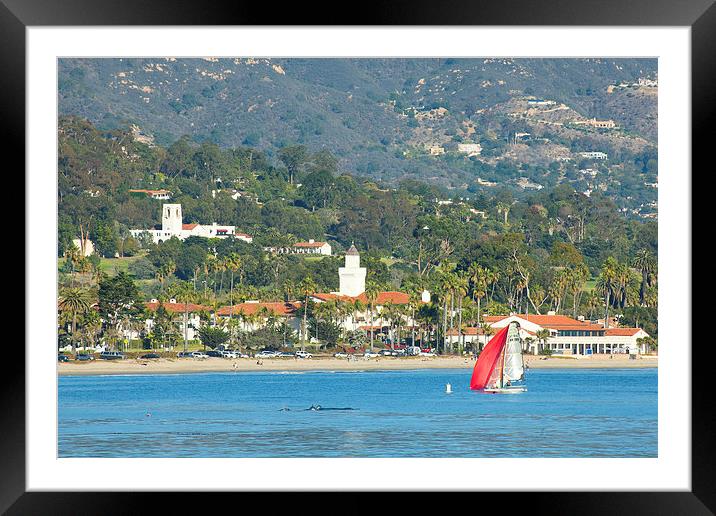 Christmas In Paradise - Santa Barbara California Framed Mounted Print by Ram Vasudev
