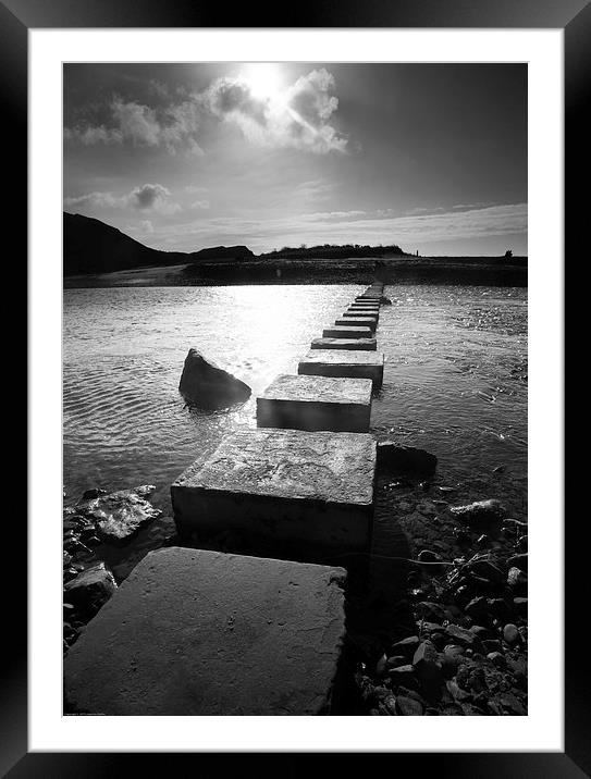 Stepping stones Framed Mounted Print by Leighton Collins