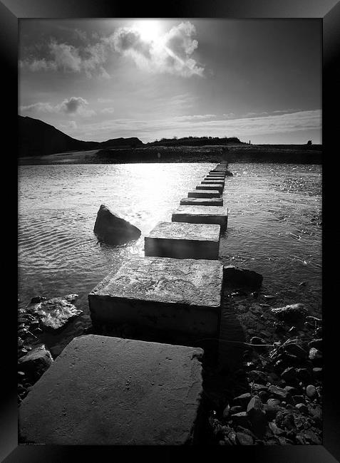 Stepping stones Framed Print by Leighton Collins