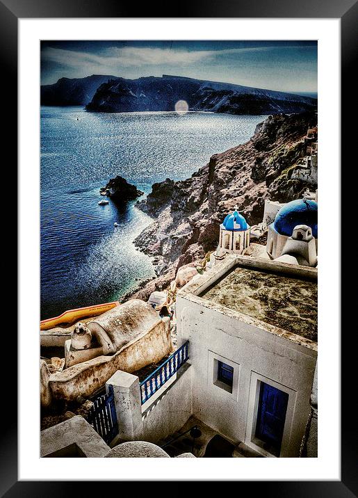 Oia, Santorini, Greece Framed Mounted Print by Scott Anderson