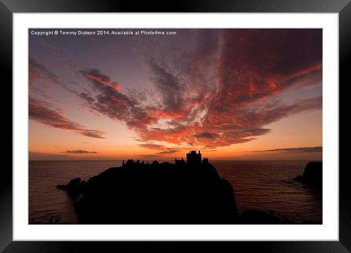 Epic sky over Dunnottar Castle Framed Mounted Print by Tommy Dickson