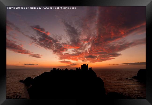 Epic sky over Dunnottar Castle Framed Print by Tommy Dickson