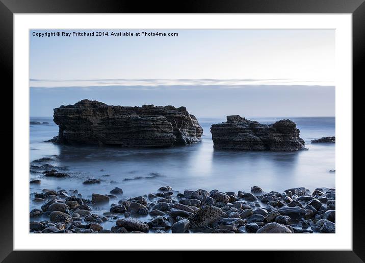 Sea Rocks Framed Mounted Print by Ray Pritchard