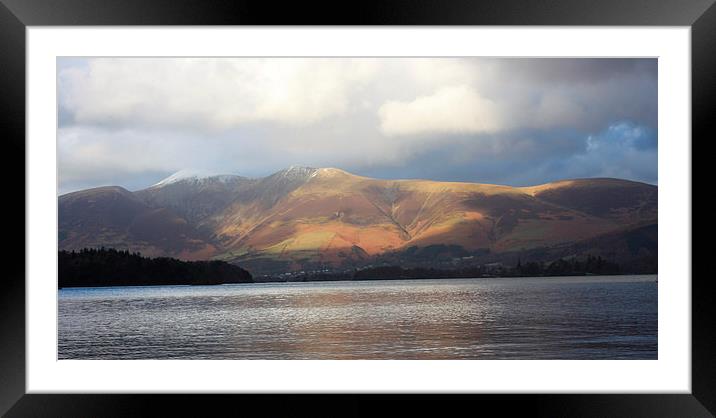 Skiddaw over Derwent Water Framed Mounted Print by Kirk Howie