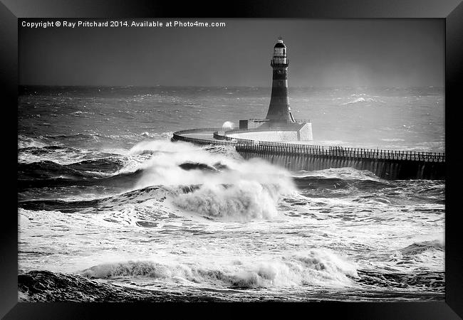 Rough Seas at Roker Framed Print by Ray Pritchard