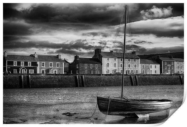 Aberaeron Harbor,West Wales Print by Andrew chittock