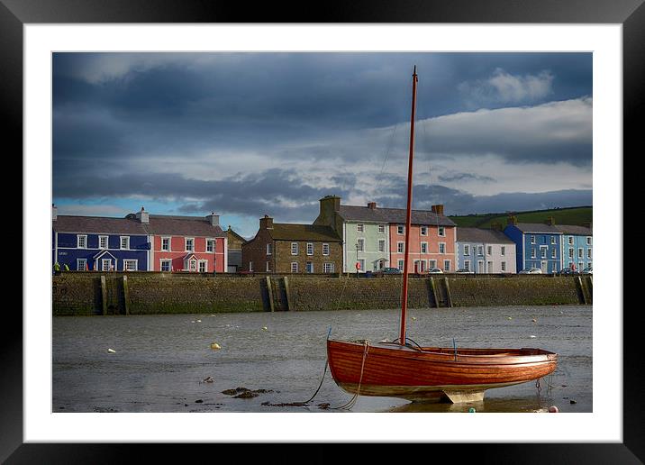 Aberaeron Harbor,west Wales.uk Framed Mounted Print by Andrew chittock