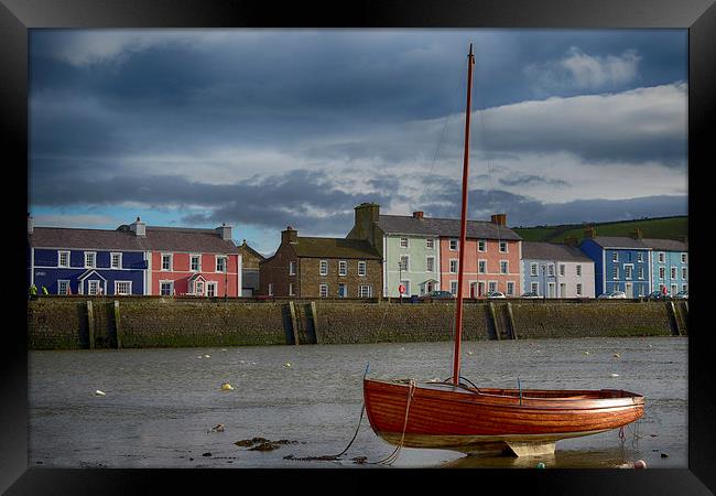 Aberaeron Harbor,west Wales.uk Framed Print by Andrew chittock