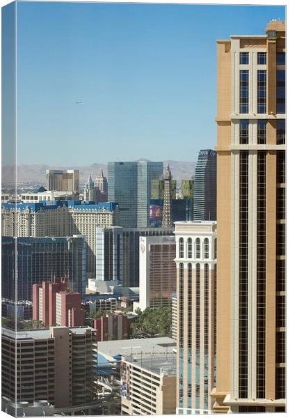 Las Vegas Hotels Nevada Canvas Print by Greg Marshall