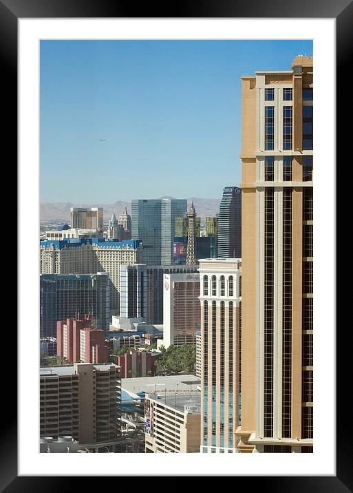 Las Vegas Hotels Nevada Framed Mounted Print by Greg Marshall