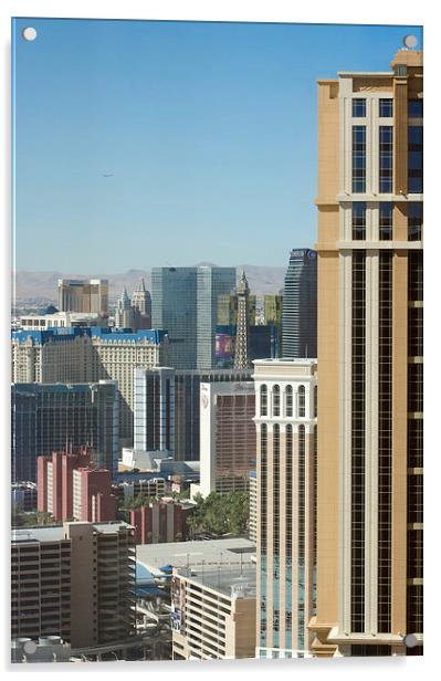 Las Vegas Hotels Nevada Acrylic by Greg Marshall