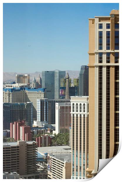 Las Vegas Hotels Nevada Print by Greg Marshall
