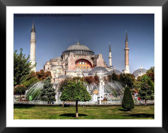 Hagia Sophia Framed Mounted Print by Andy Huntley