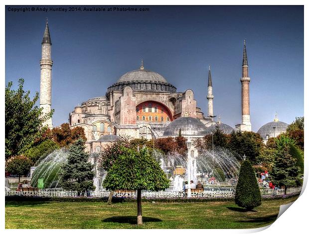 Hagia Sophia Print by Andy Huntley