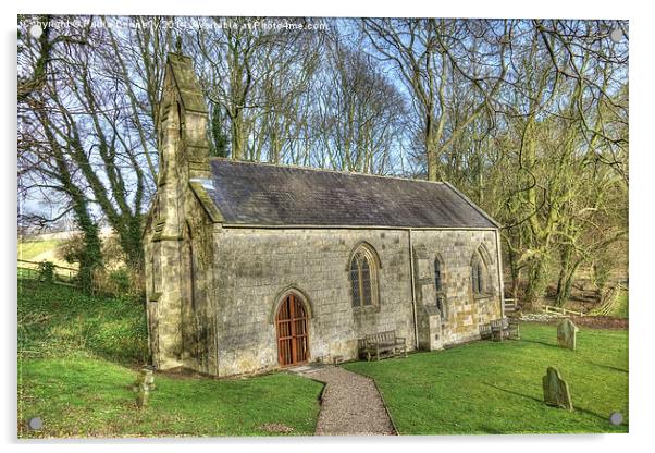 Saint Ethelburgas Church, Great Givendale, East Yo Acrylic by Paula Connelly